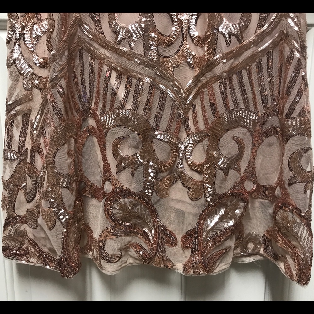 Adrianna Papell Sequin Embroidered Gown - Picture 4 of 8